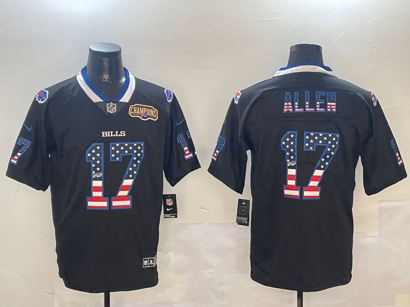 Men Buffalo Bills #17 Allen Black Flag Edition 2024 Nike Limited NFL Jersey style 2->buffalo bills->NFL Jersey